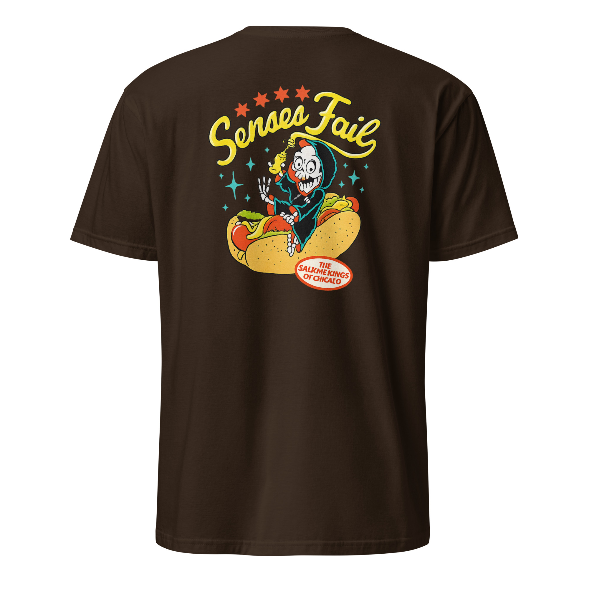 Senses Fail Chicago Shirt 6 Senses Fail Chicago Shirt dark chocolate front emo band merch