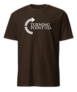 Sydney Sweeney Turning Point USA Shirt 8 Sydney Sweeney Turning Point USA Shirt in dark chocolate color parody design