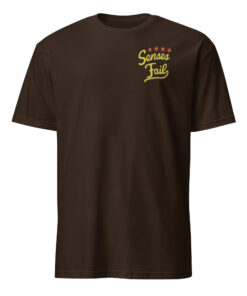 Senses Fail Chicago Shirt 14 Senses Fail Chicago Shirt dark chocolate front emo band merch