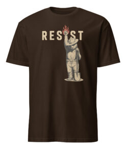 Smokey Bear Resist Anti Trump Shirt 7 Dark Chocolate Smokey Bear Resist Anti-Trump shirt with slogan “Only You Can Prevent Fascism”
