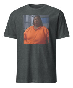 Tish James Mugshot Shirt 14 Dark Heather Grey Tish James Mugshot Shirt parody tee – political satire cotton blend shirt