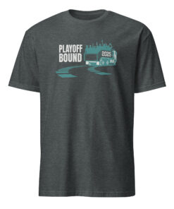 Playoff Bound Seattle 2025 Shirt in dark heather grey with bold playoff design