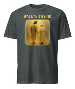 Pope Francis Walk With GOD Shirt 8 Pope Francis Walk With GOD Shirt in dark heather with cross and tribute design