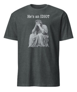 He Is An IDIOT Anti Trump Shirt 7 He Is An IDIOT Anti Trump Shirt in dark chocolate color