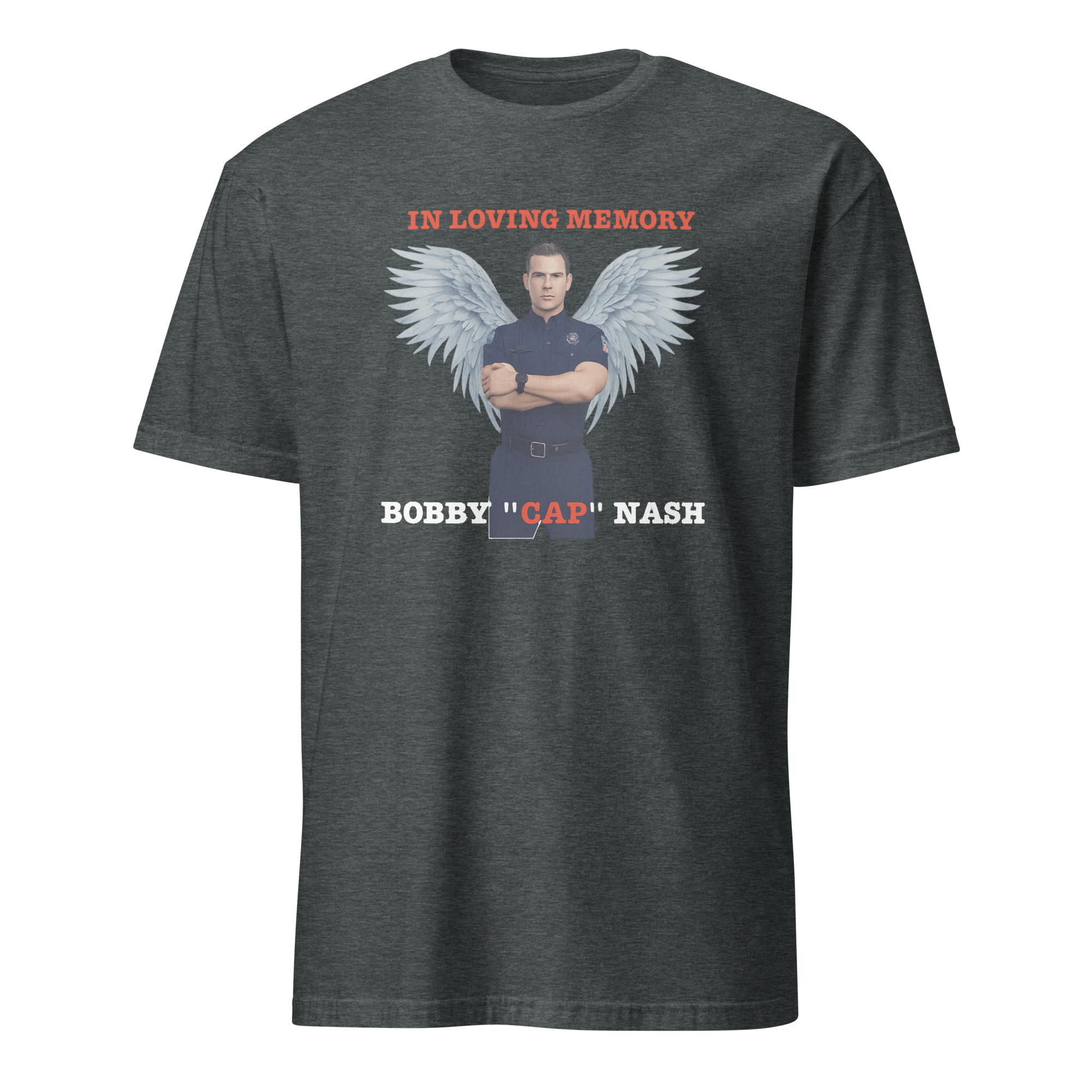 In Loving Memory Bobby Captain Nash 9-1-1 TV Show Shirt 3 In Loving Memory Bobby Nash 9-1-1 TV Show Shirt dark heather