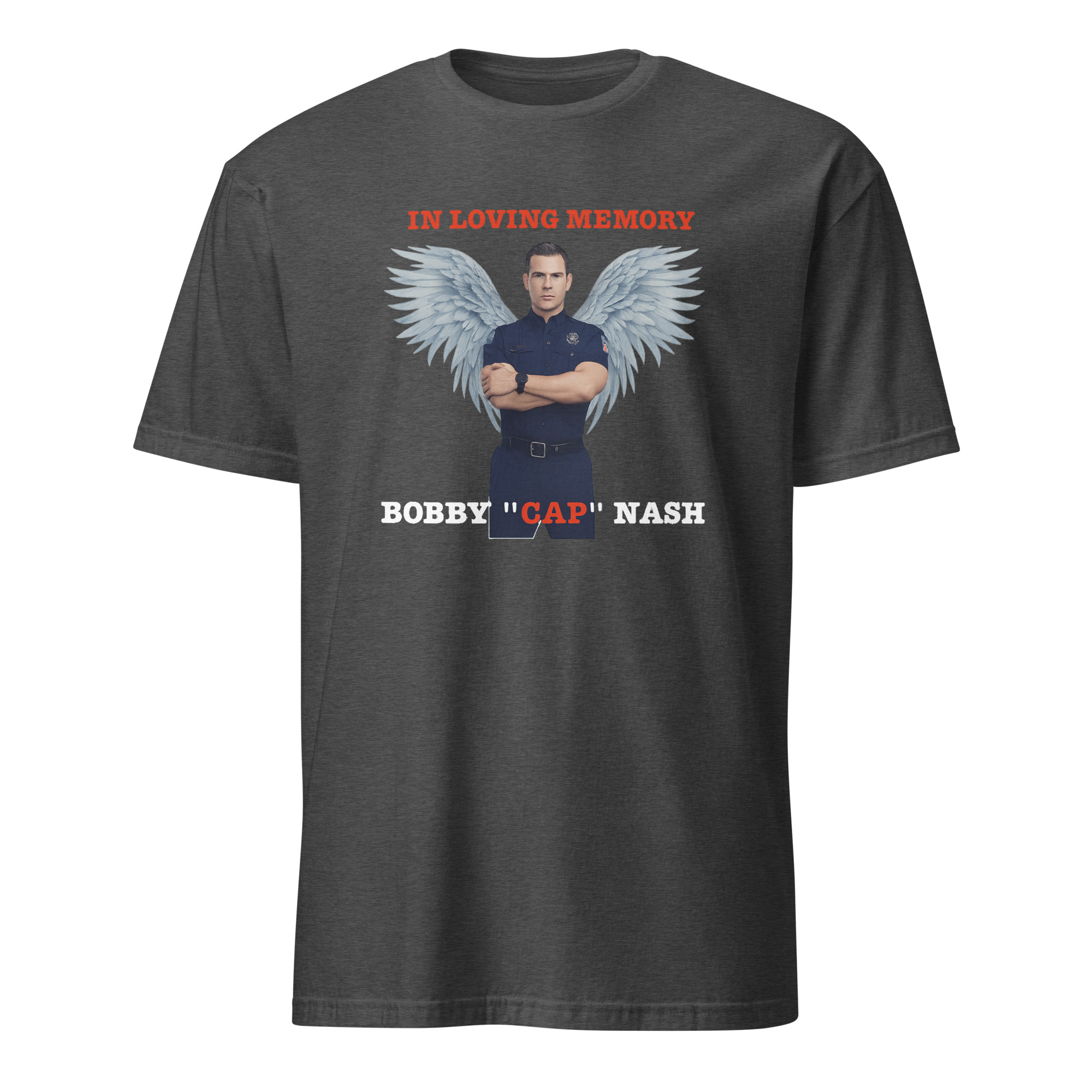 In Loving Memory Bobby Captain Nash 9-1-1 TV Show Shirt 5 In Loving Memory Bobby Nash 9-1-1 TV Show Shirt dark heather grey