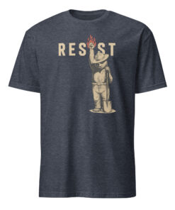 Smokey Bear Resist Anti Trump Shirt 9 Heather Navy Smokey Bear Resist Anti-Trump shirt with slogan “Only You Can Prevent Fascism”