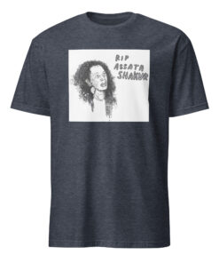 Assata Shakur shirt 10 Heather navy Assata Shakur shirt with activist design, Pan-African colors, and bold slogans symbolizing resistance and Black liberation.