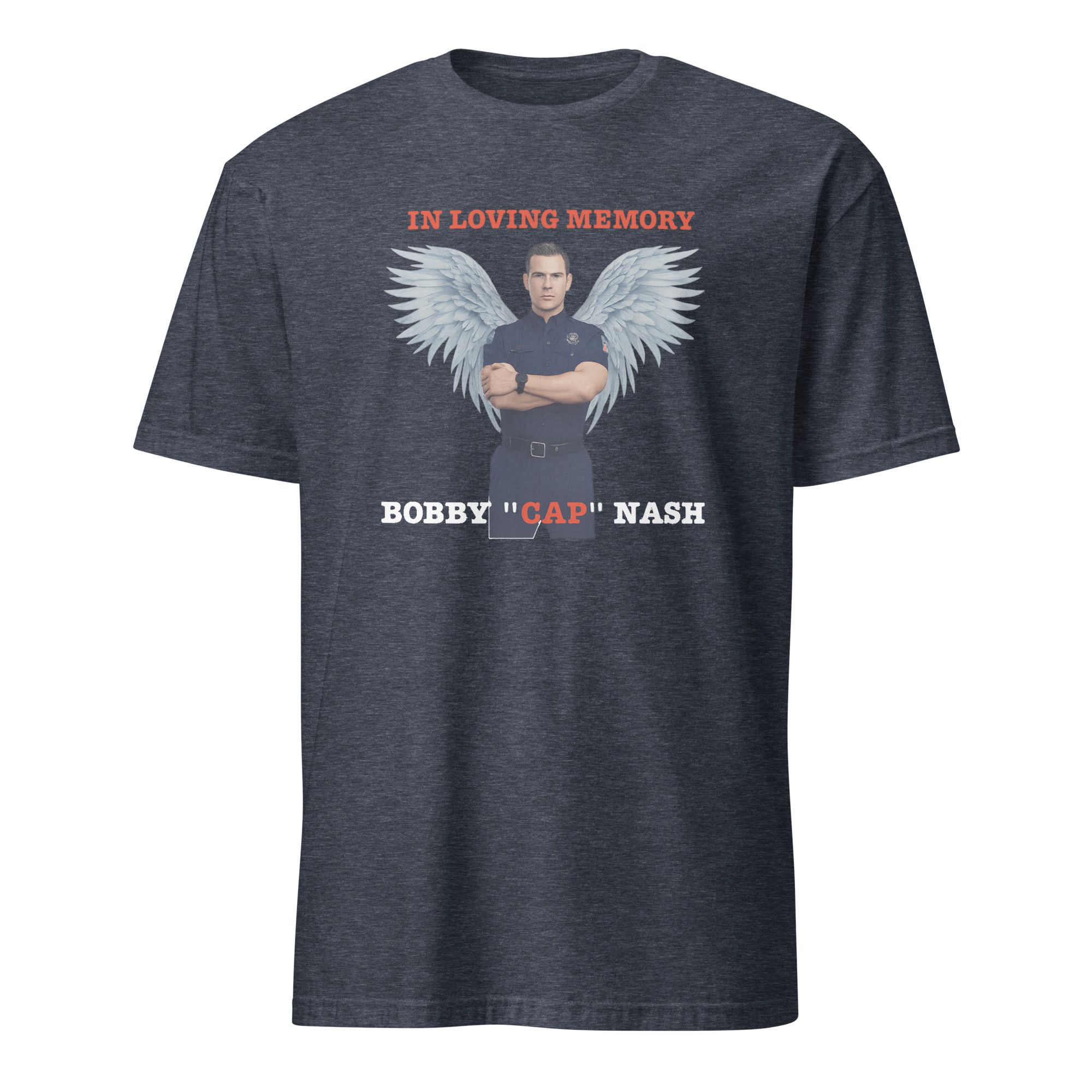 In Loving Memory Bobby Captain Nash 9-1-1 TV Show Shirt 4 In Loving Memory Bobby Nash 9-1-1 TV Show Shirt heather navy