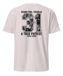Ice grey back Charlie Kirk 31 Thank You A True Patriot 1993–2025 Shirt