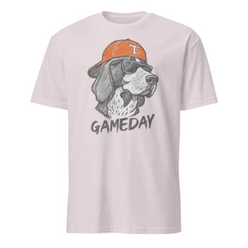 Tennessee Vols Dog Mascot Gameday Shirt in ice grey featuring Smokey the bluetick coonhound mascot design
