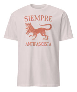 Vintage Antifascista Political Protest Shirt in ice grey with bold protest design symbolizing resistance and activism