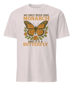 Monarch Butterfly Political Nature Shirt in Ice Grey cotton