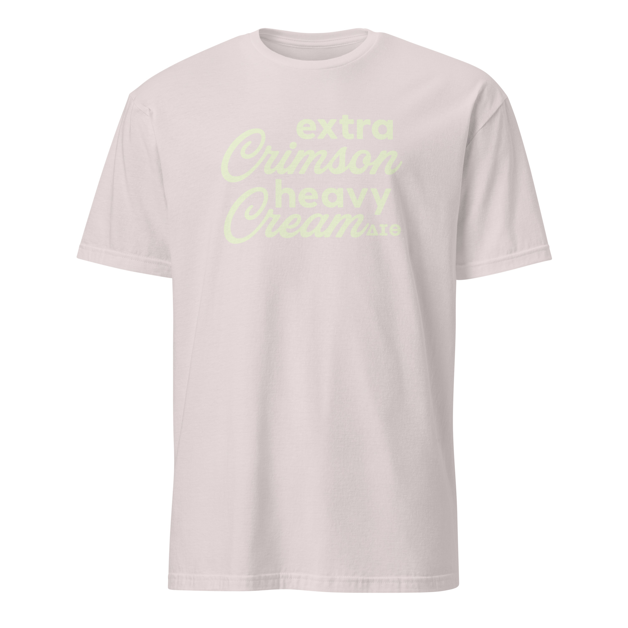 Extra Crimson Heavy Cream Delta Sigma Theta shirt 6 Extra Crimson Heavy Cream Delta Sigma Theta shirt in ice grey color with cream lettering
