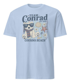 Team Conrad TSITP Cousins Beach Junior Mint Bear Summer Shirt 10 Team Conrad TSITP Cousins Beach Junior Mint Bear Summer Shirt in light blue color