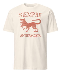 Vintage Antifascista Political Protest Shirt in natural color with bold protest graphics symbolizing resistance and activism