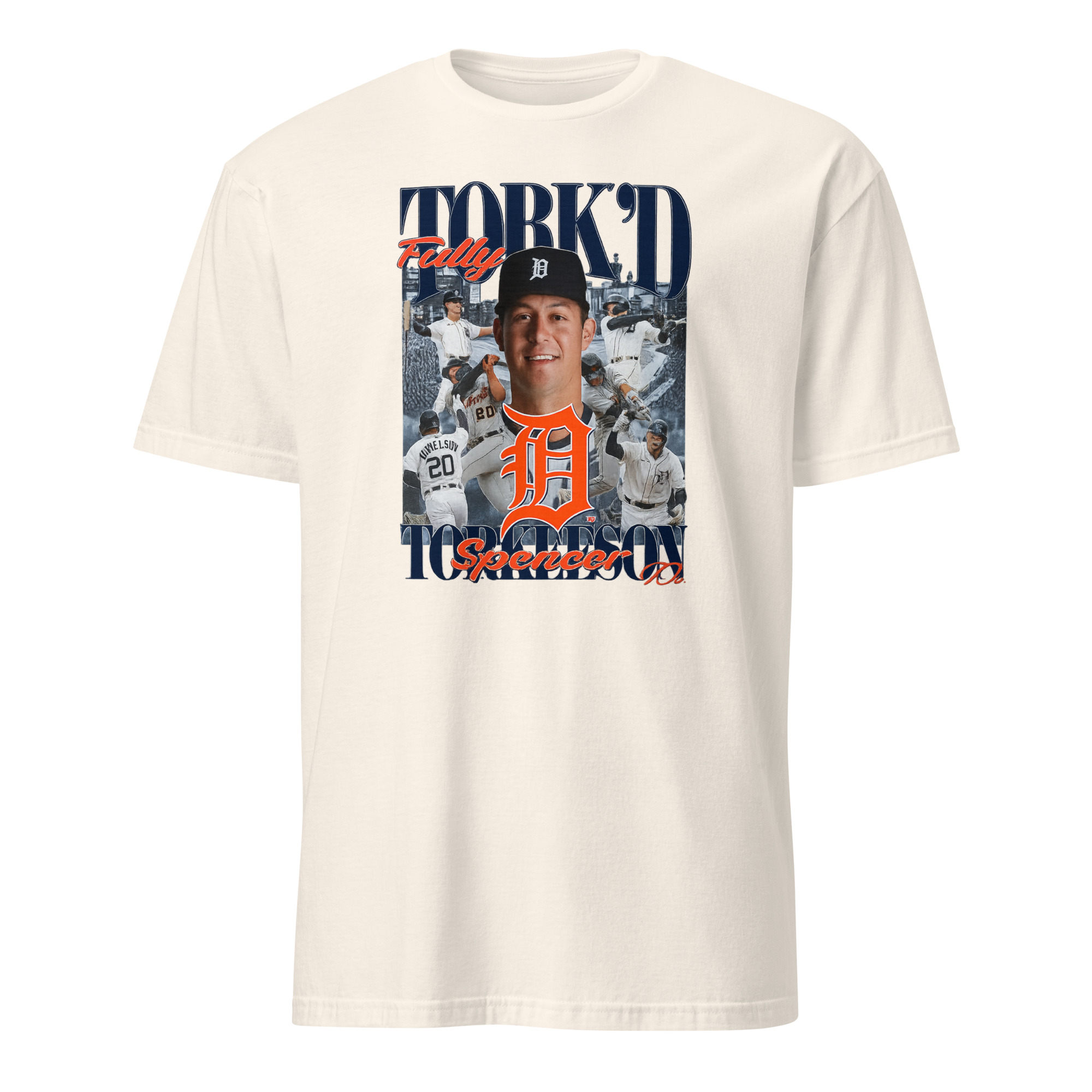 Spencer Torkelson Detroit Tigers Fully Torkd Shirt 5 Spencer Torkelson Detroit Tigers Fully Torkd Shirt in natural color with bold slogan design