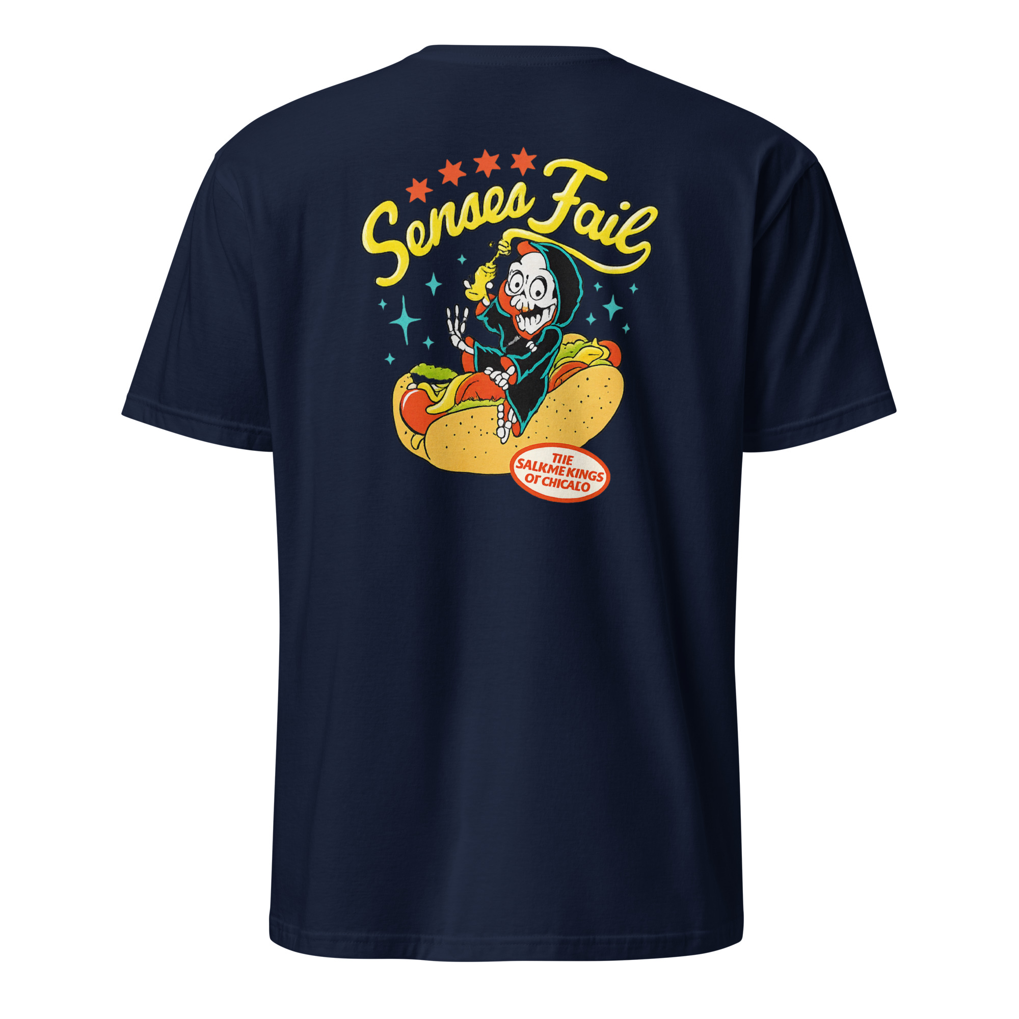 Senses Fail Chicago Shirt 4 Senses Fail Chicago Shirt navy back emo band merch