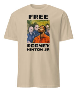 Free Rodney Hinton Jr Shirt in Sand – activist apparel for justice and solidarity