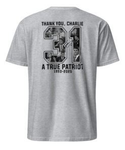 Sport grey back Charlie Kirk 31 Thank You A True Patriot 1993–2025 Shirt