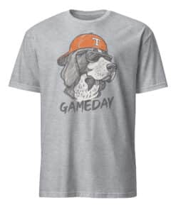 Tennessee Vols Dog Mascot Gameday Shirt in sport grey featuring Smokey the bluetick coonhound mascot