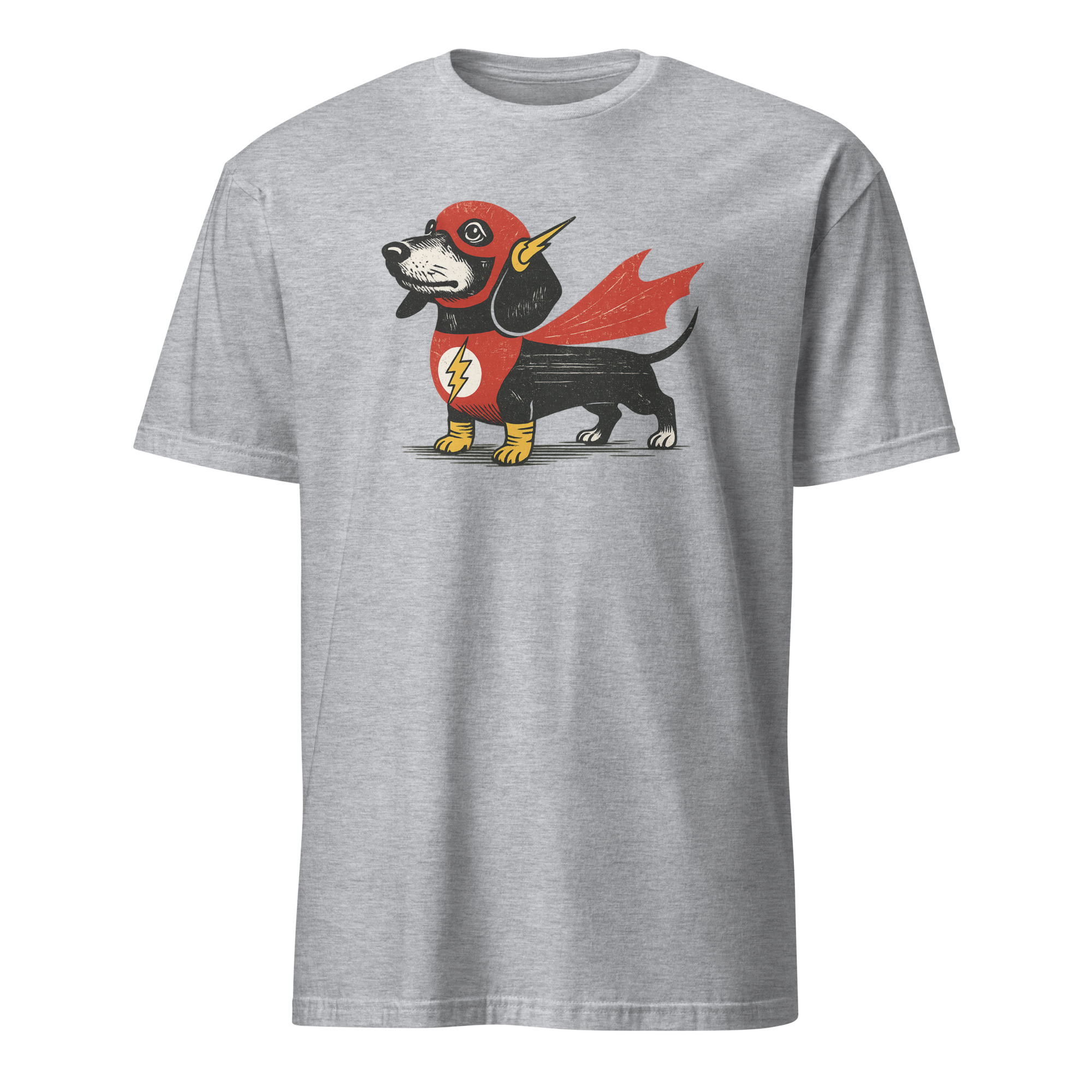 Dachshund Wiener Dog Superhero Shirt 3 Dachshund wiener dog superhero shirt on sport grey background