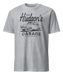 Doc Hudson Garage Radiator Springs Shirt 11 Doc Hudson Garage Radiator Springs Shirt in sport grey – Pixar Cars collectible t-shirt