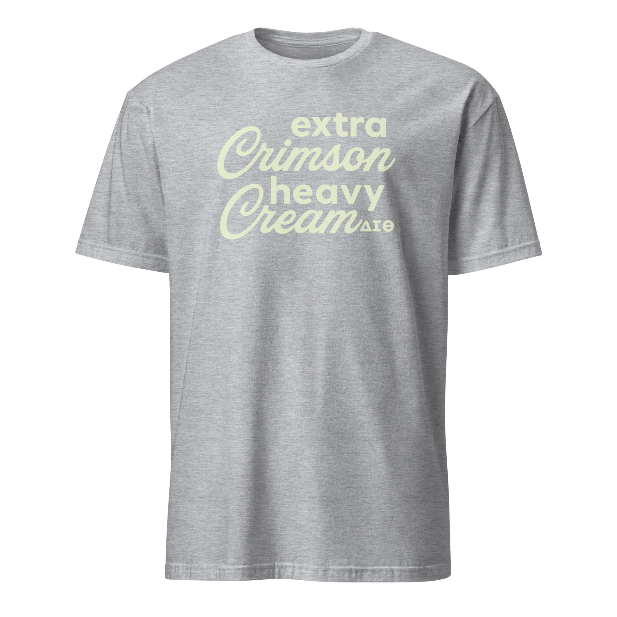 Extra Crimson Heavy Cream Delta Sigma Theta shirt 5 Extra Crimson Heavy Cream Delta Sigma Theta shirt in sport grey color with cream lettering