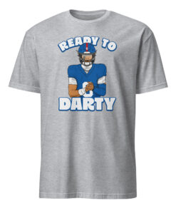 Ready To Darty Daniel Jones Shirt 11 Ready To Darty Daniel Jones Shirt in sport grey with bold cartoon Daniel Jones graphic and meme-style typography, perfect for NFL fans and tailgates.