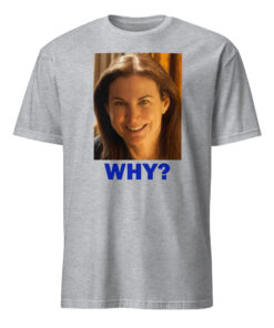 Sarah Sherman Why Shirt 8 Sarah Sherman Why Shirt sport grey viral statement tee