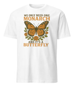 Monarch Butterfly Political Nature Shirt in White cotton
