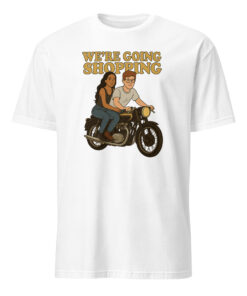 Kim K And Sam A Going Shopping Shirt 11 Kim K And Sam A Going Shopping Shirt in white retro meme design