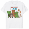 Abolish ICE Frog Unicorn Raccoon Bear Dinosaur Protest Shirt in White