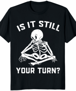 Board Game Player Waiting Skeleton Halloween Shirt black color