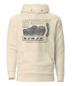 The Monterey Bay Aquarium Otter Taylor Swift Hoodie bone — minimalist off-white tone for vintage eco-chic style