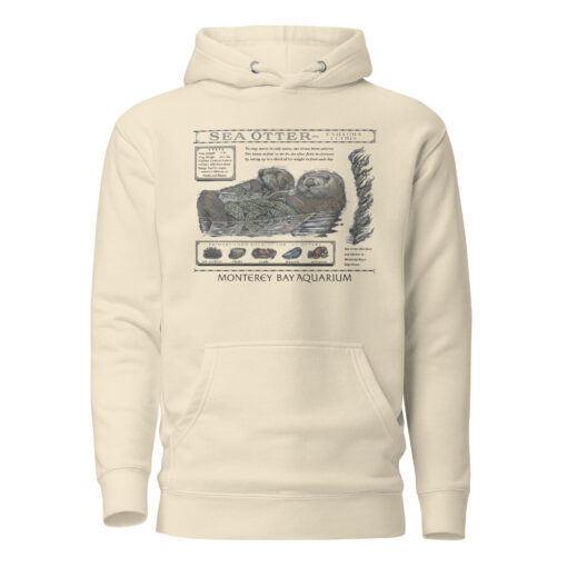 The Monterey Bay Aquarium Otter Taylor Swift Hoodie bone — minimalist off-white tone for vintage eco-chic style