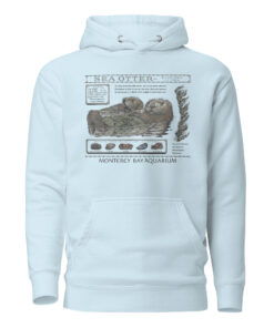 The Monterey Bay Aquarium Otter Taylor Swift Hoodie sky blue — soft ocean-inspired shade for vintage sustainable style