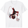 Daredevil Hello Kitty Kissing Shirt white – cute and bold crossover graphic tee for comic and kawaii fans