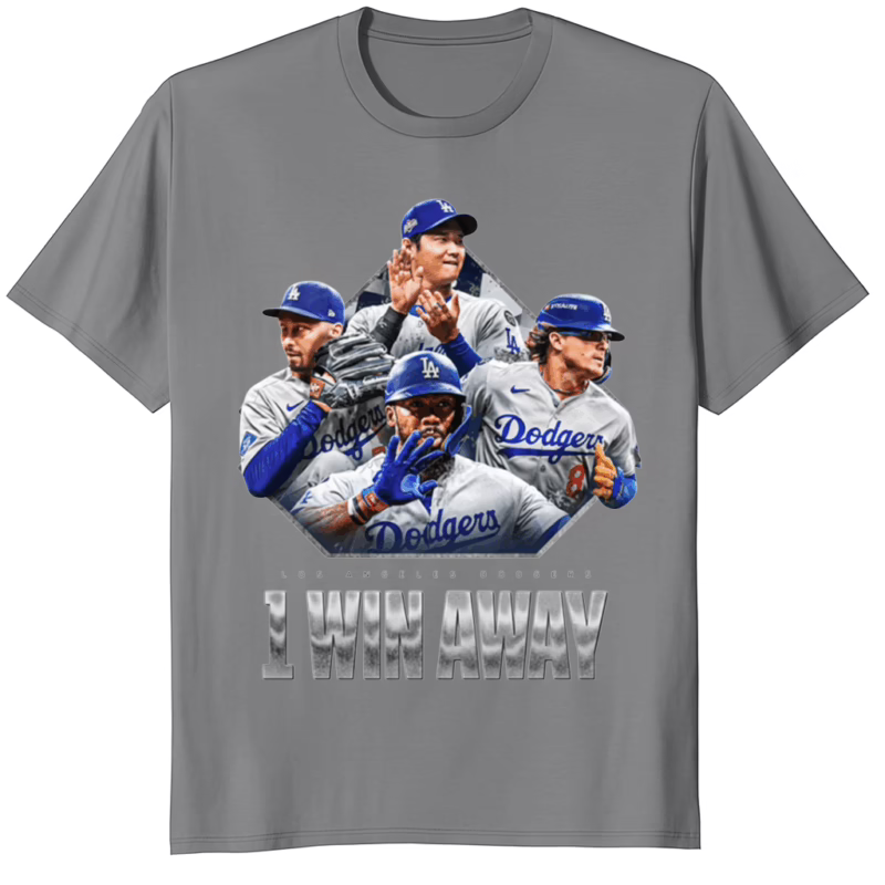 Dodgers One Win Away Shirt 10 Dodgers One Win Away Shirt sport grey variant