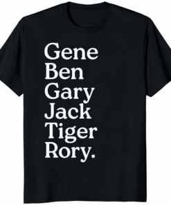 Gene Ben Gary Jack Tiger Rory Shirt black color