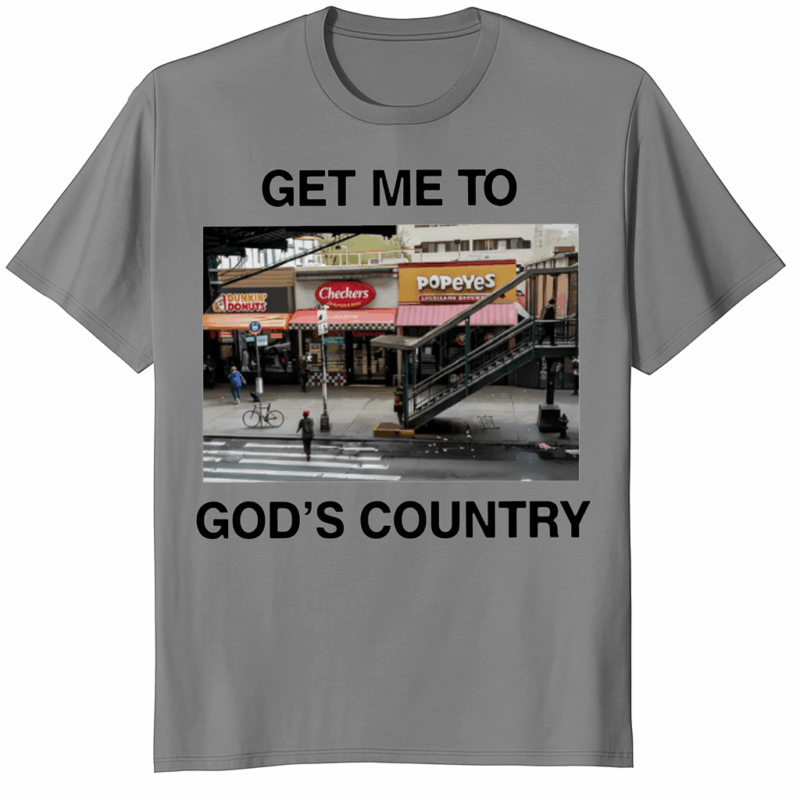 Get Me To Gods Country Shirt 10 Sport grey Get Me To Gods Country Shirt ring-spun cotton blend t-shirt