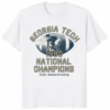 GT Football 1990 National Championship 35th Anniversary Tee in White