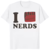 I Love Nerds Shirt white variant – unisex geek t-shirt made from soft ring-spun cotton