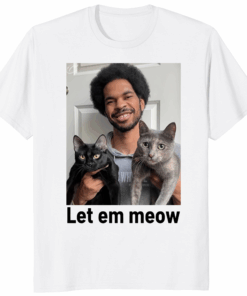 Jarrett Allen Cats Let Em Meow Shirt sand color funny cat basketball tee
