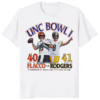 Joe Flacco and Aaron Rodgers UNC Bowl 40 Years Shirt white t-shirt mockup