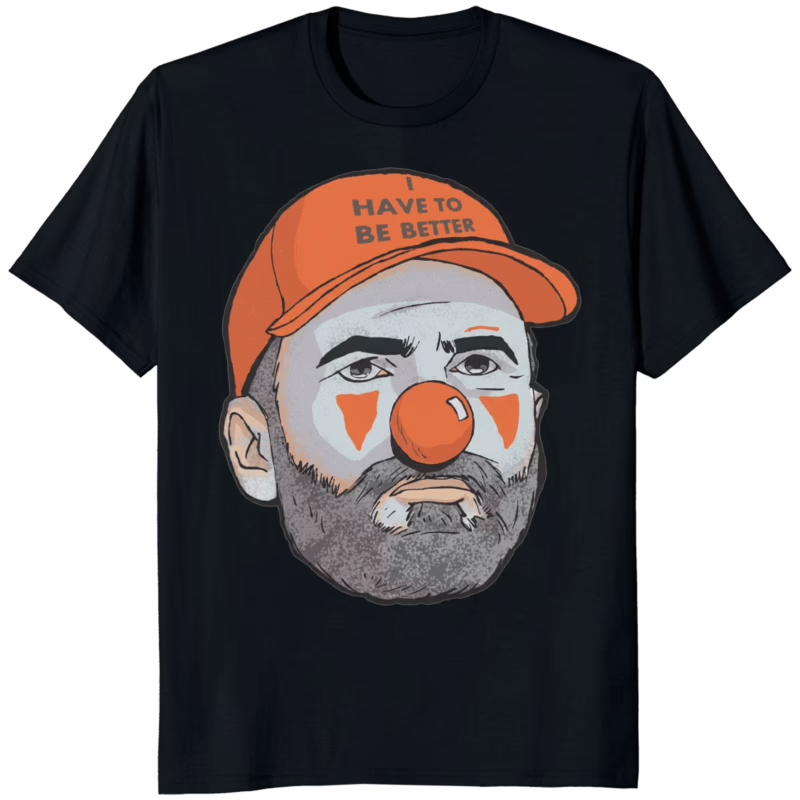 Kevin Stefanski Clown Shirt black color mockup