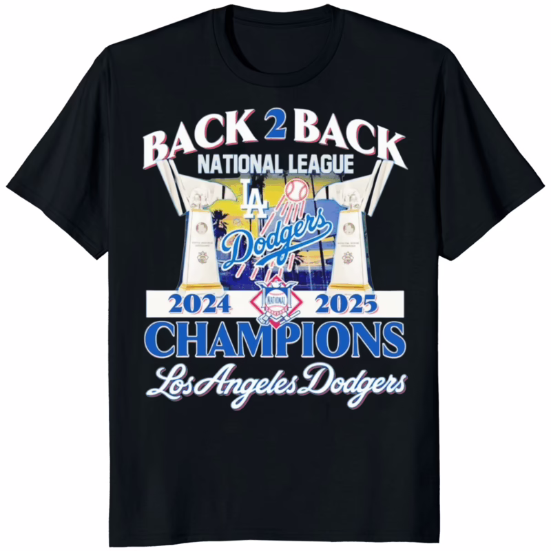 Los Angeles Dodgers Back 2 Back Champions Shirt 10 Los Angeles Dodgers Back 2 Back Champions Shirt black variant