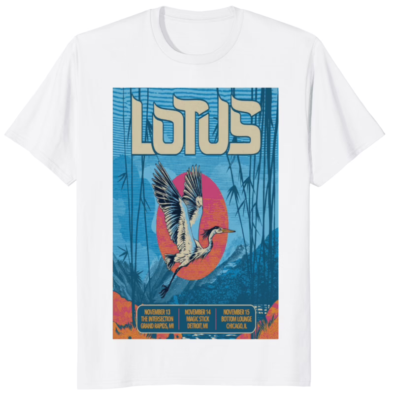 Lotus November 13 14 15 2025 Michigan Poster Shirt white variant