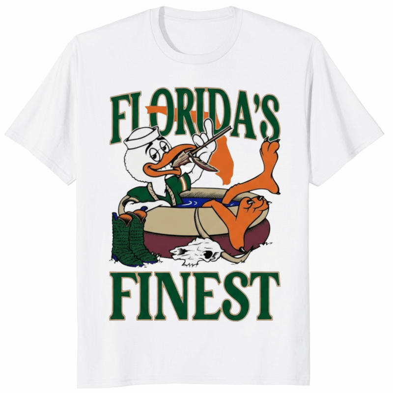 Miami Hurricanes Floridas Finest Shirt 16 Miami Hurricanes Florida’s Finest Shirt white color – The U Pride Cotton Tee