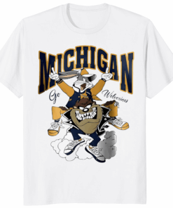 Michigan Go Wolverines Looney Tunes Bugs Bunny and Tasmanian Devil Shirt